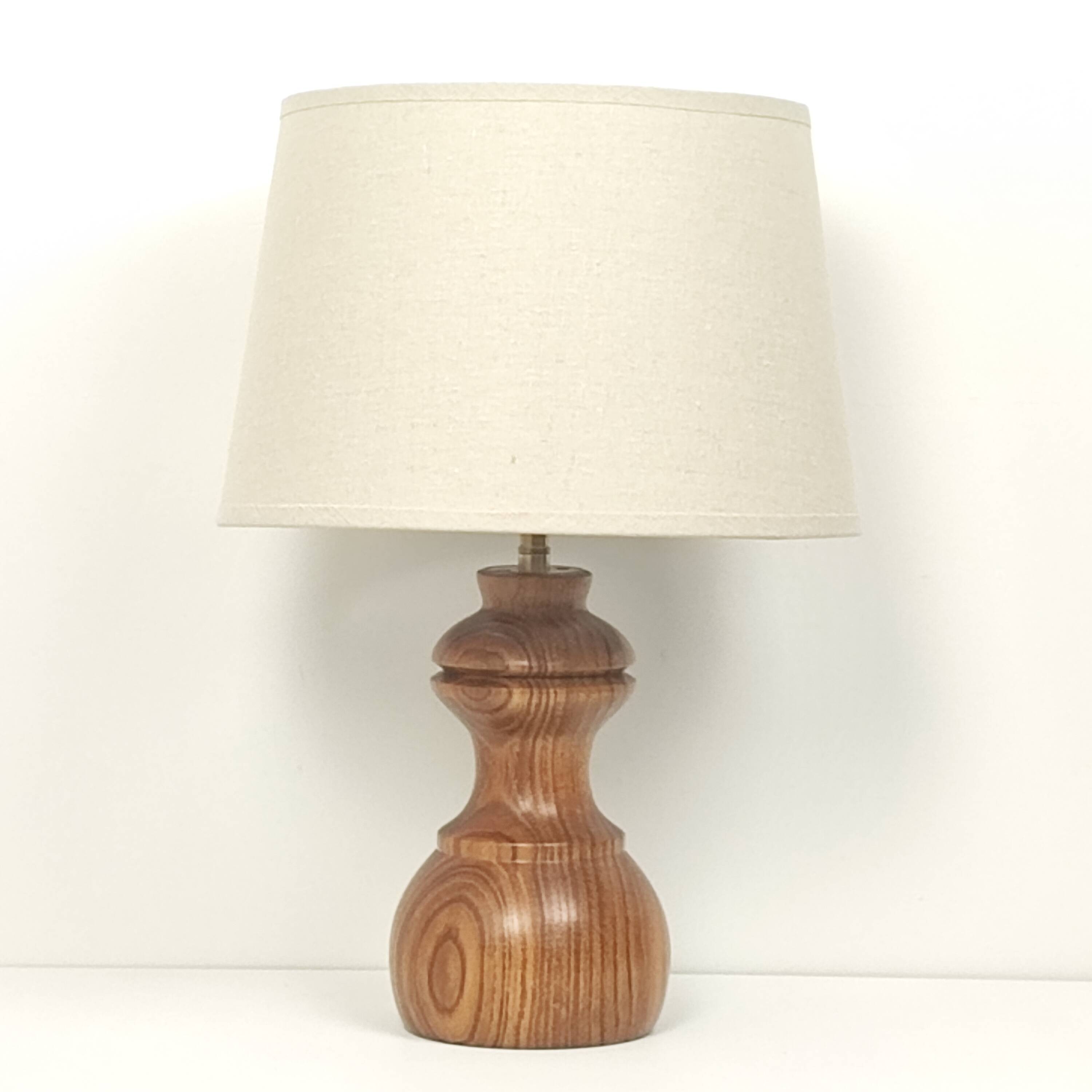 Vintage wooden foot lamp