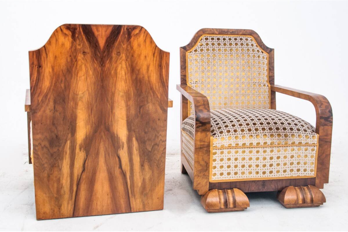Art Deco armchairs, France, 1930s.