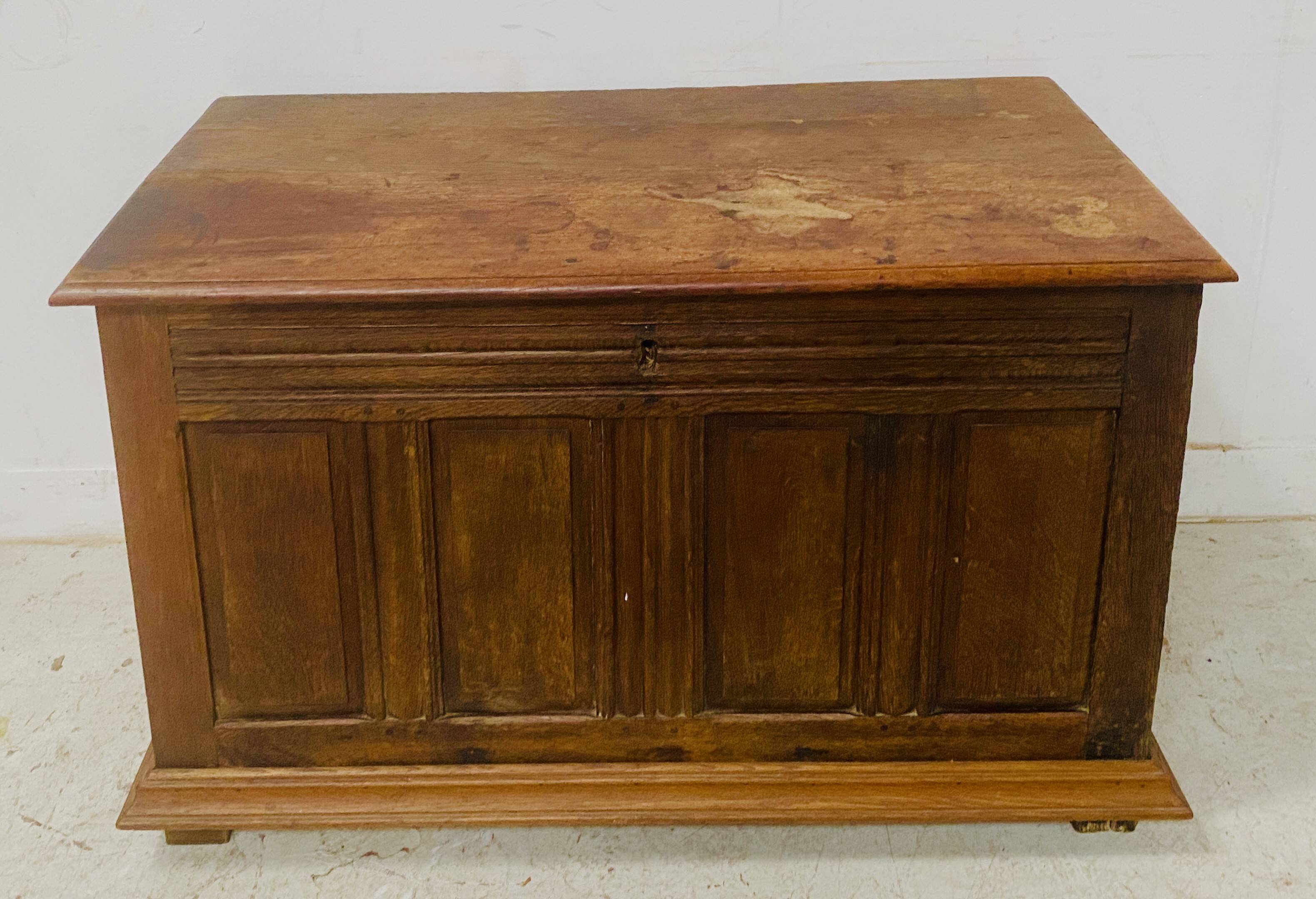 18th century solid oak style chest
