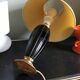 Vintage gold and black ceramic lamp