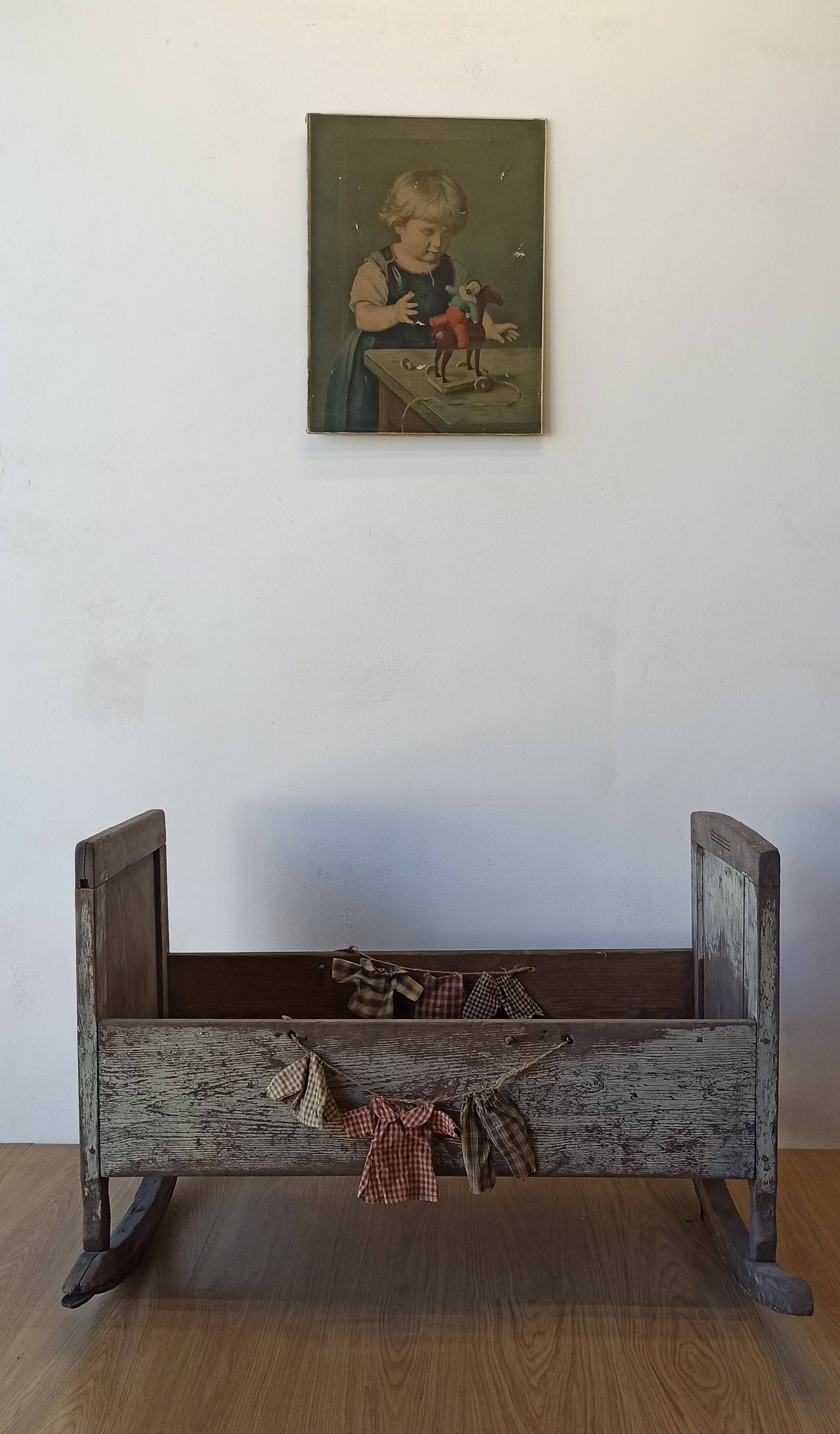 Old, antique cradle.