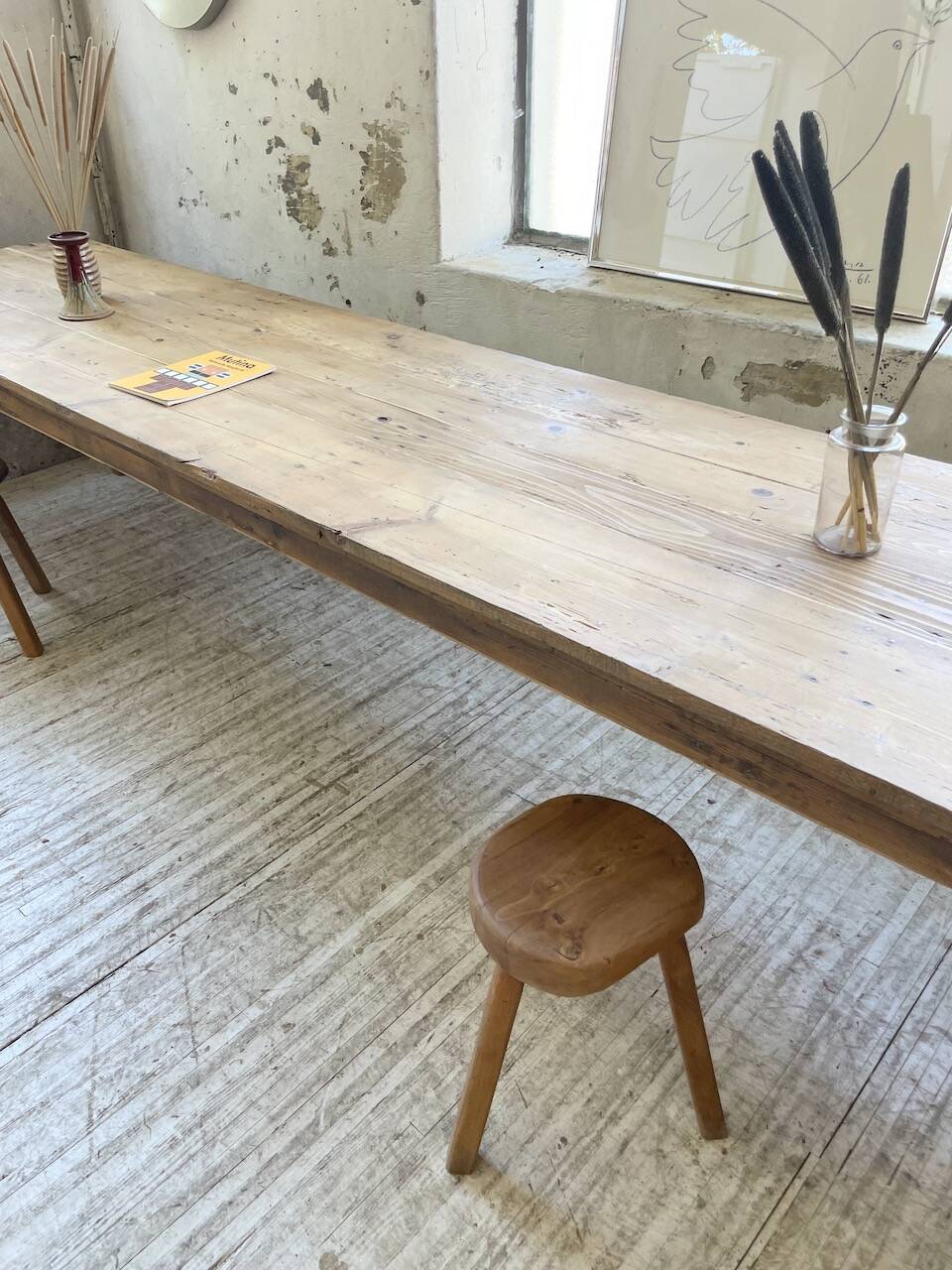 4m XXL pine and oak farmhouse table