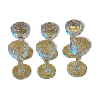 6 liqueur glasses
