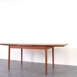 Mid-Century Danish Teak Extendable Dining Table, 1960s.