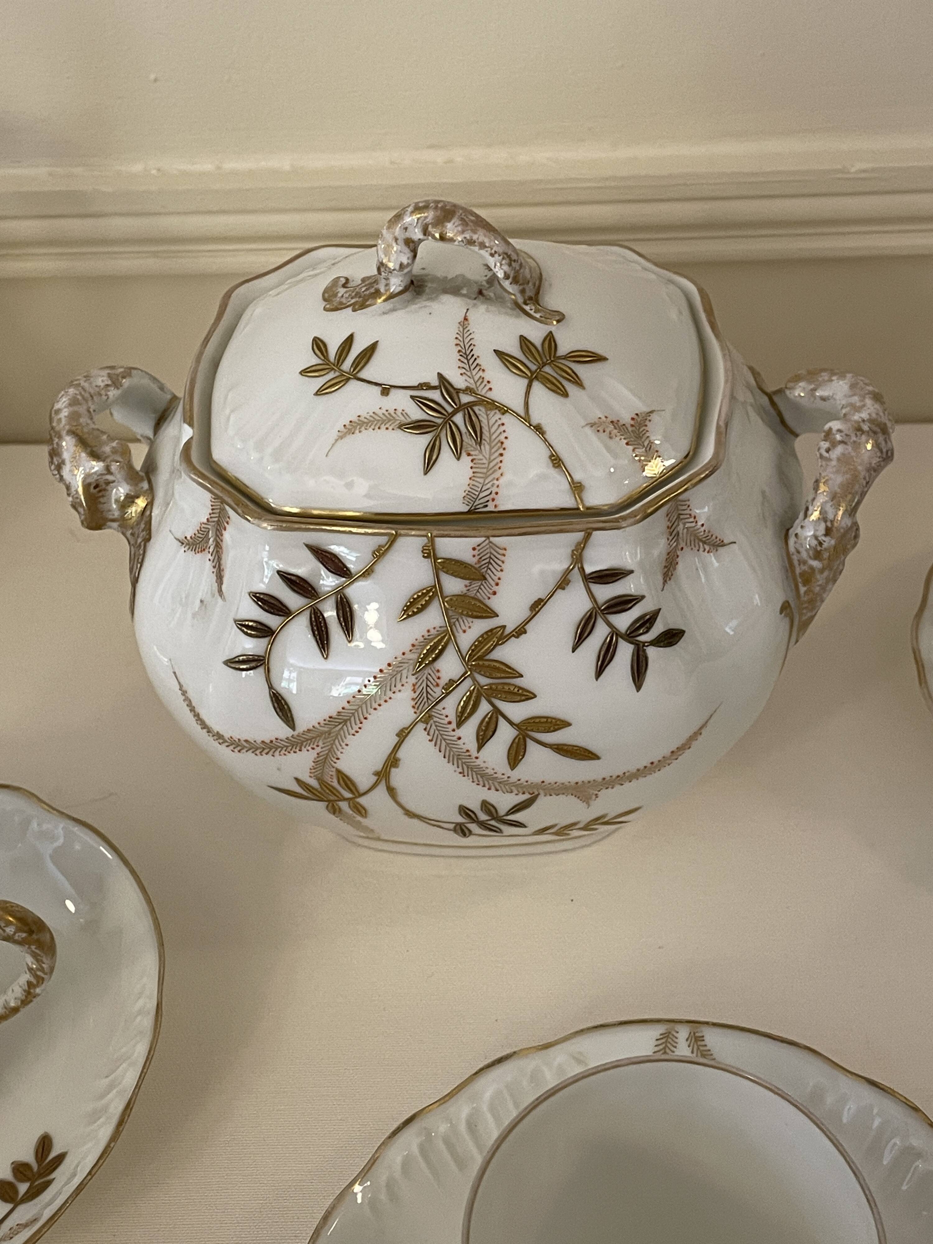 Coffee service Limoges Léon Sazerat 19th century - 12 cups