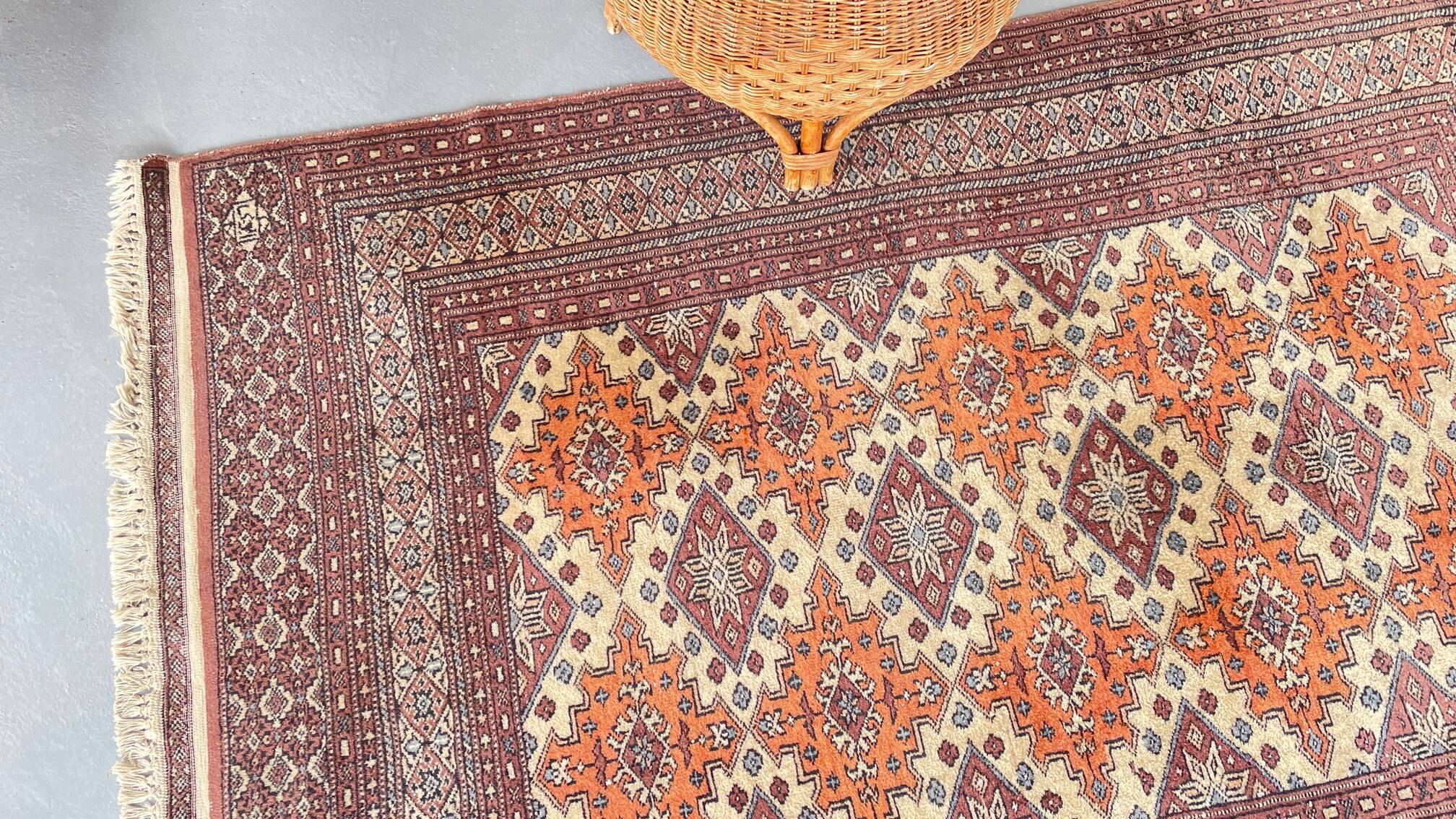 Tapis oriental pakistan gris-pourpre 196cm x 126cm