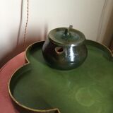 Glazed terracotta teapot