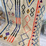 Handmade wool berber rug 246 x 140 cm