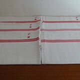 Lot 6 old cotton towels monogrammed LM