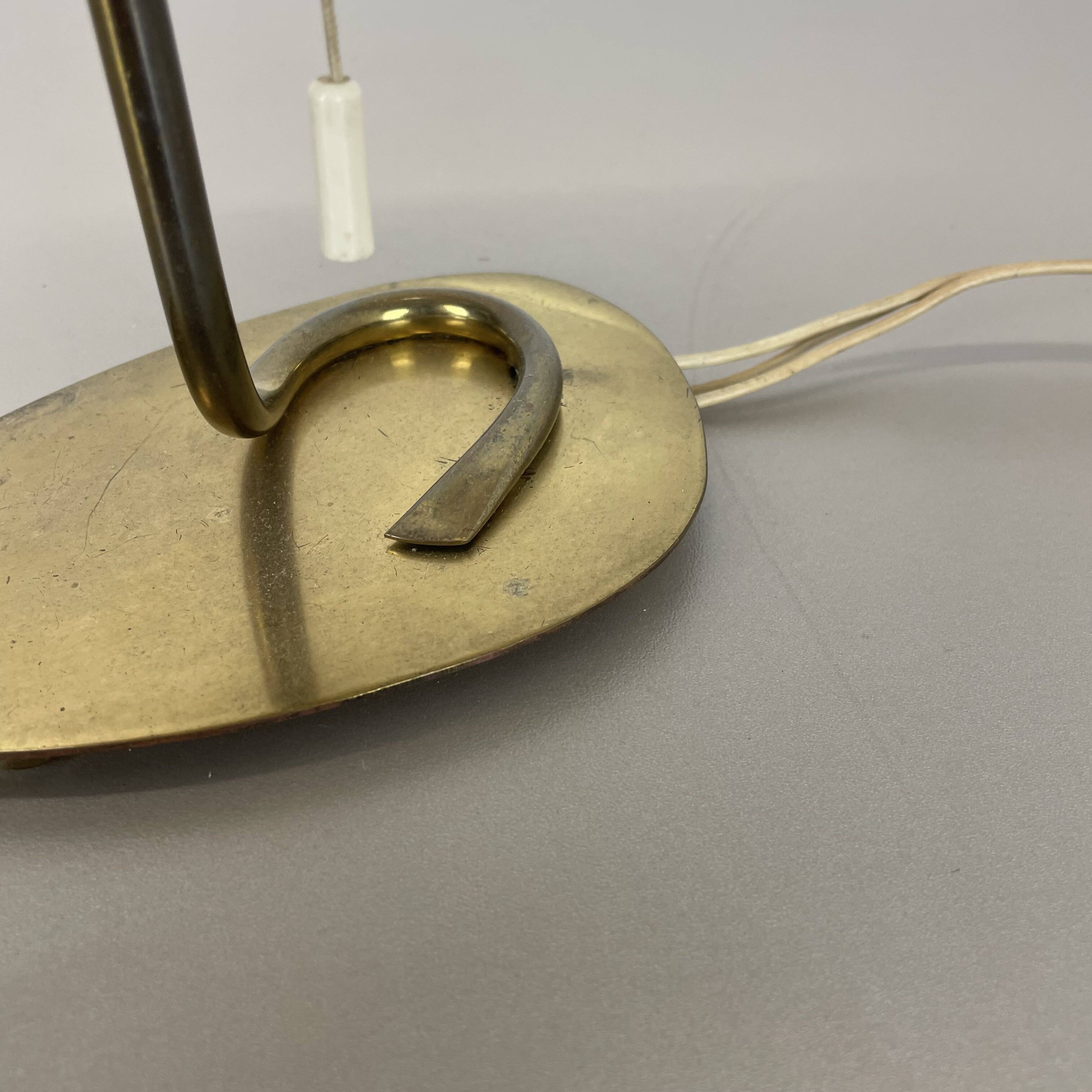 32cm Beautiful kalmar style brass + fabric table light, Austria, 1960s