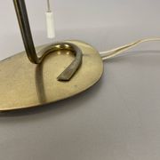Lampe de table de 32 cm en laiton et tissu de style Kalmar, Autriche, années 1960