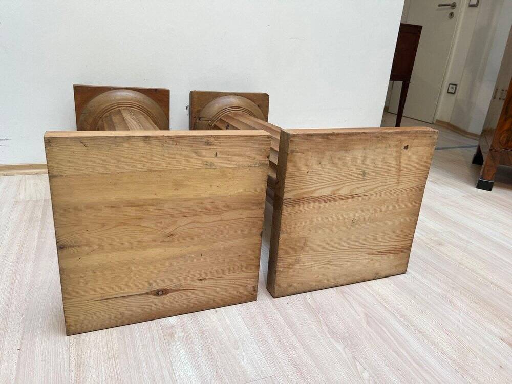 Large French Neoclassical Columns in Pine Wood, 1910, Set of 2