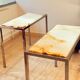 Pair of Italian Console Tables in Marble and Chrome, 1970s