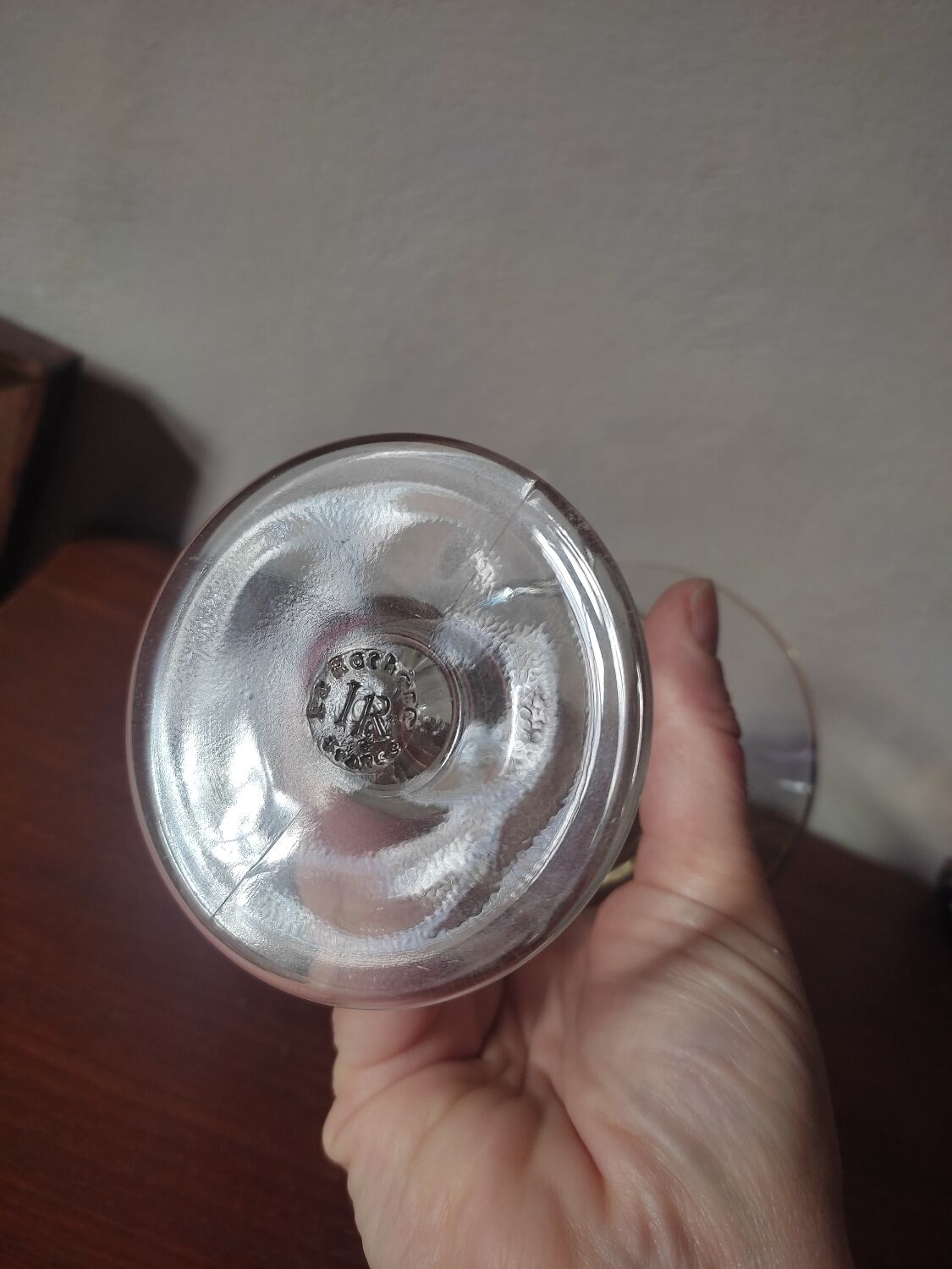 Vase conique en verre La Rochère