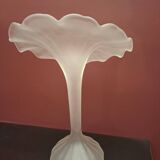 Vase en verre blanc "Jack In The Pulpit"