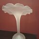 "Jack In The Pulpit" White Glass Vase