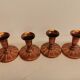 Candlesticks made of copper, Danish design, estimated from the 60s.