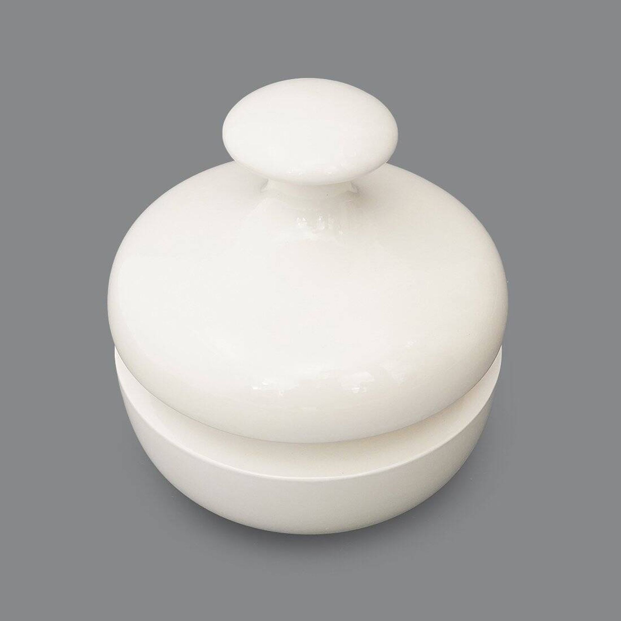 White ceramic vase with lid by Enzo Bioli for Il Picchio, 1970s