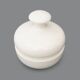 White ceramic vase with lid by Enzo Bioli for Il Picchio, 1970s