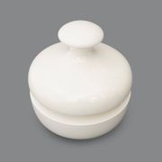 White ceramic vase with lid by Enzo Bioli for Il Picchio, 1970s
