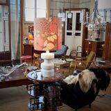 Foot porcelain vintage lamp