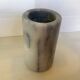 Gray white marble scroll vase