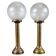20th-Century Candleholders with Glass Shades, 1950s, Set of 2