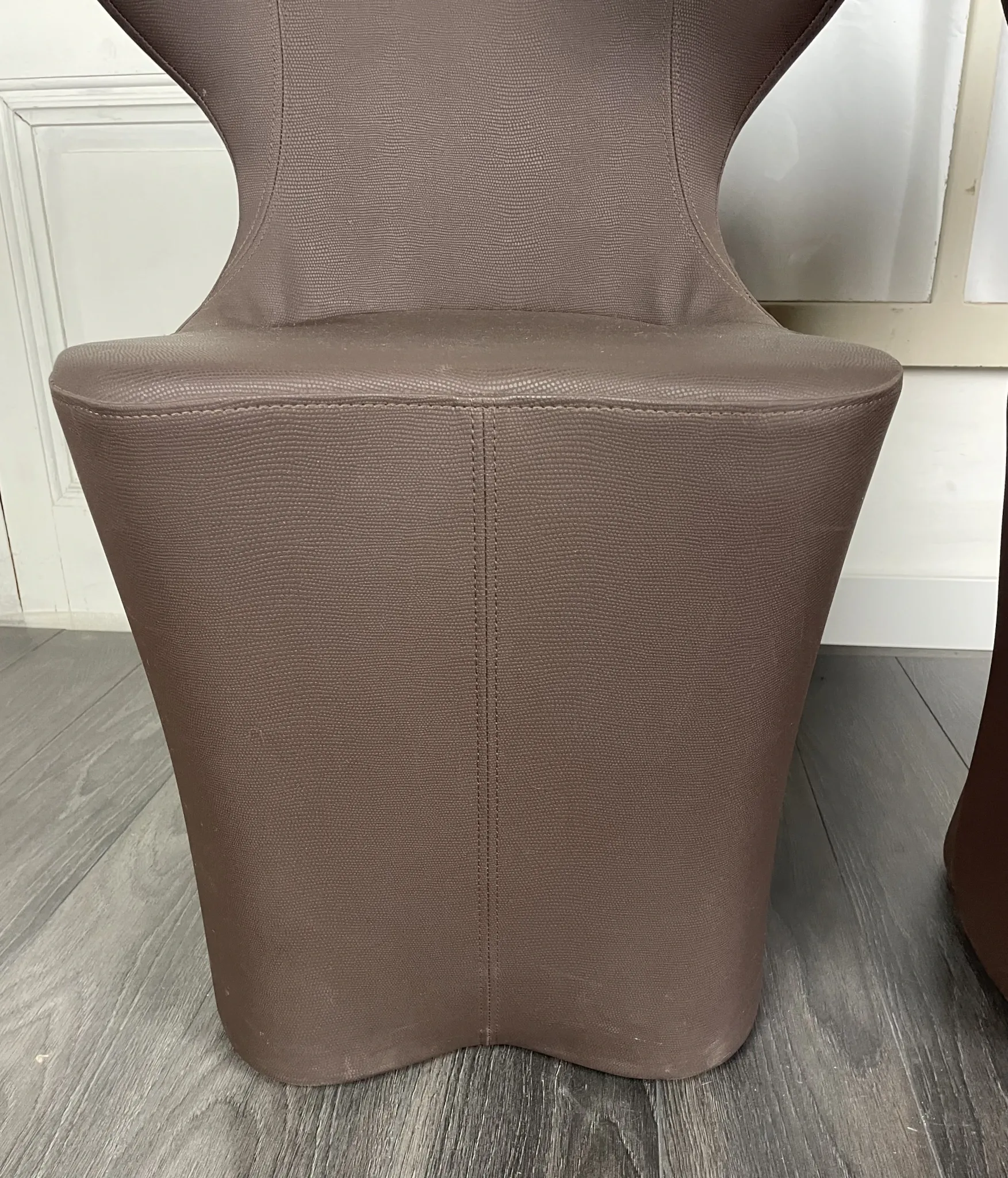 Pair of faux leather armchairs from the 1980s