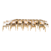 ✨ Lot de 50 chaises empilables modernistes françaises – Vintage années 60