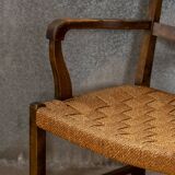 Fauteuil avec assise tissée, Danemark 1930