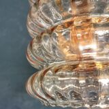 Pendant light 60s golden amber glass