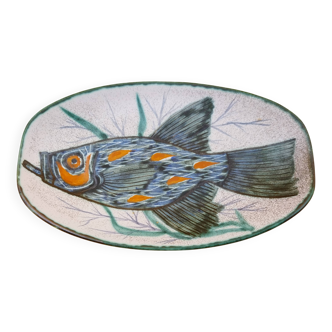 Ravier décoré d'un poisson, Patrick Chaussepied Quimper