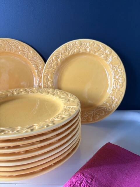 Antique majolica plates