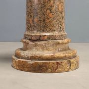 Pair of columns in breccia marble and granite - Italy 19th century