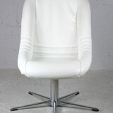 Armchair "Space Age", steel, fiberglass and imitation leather, France, circa 1970