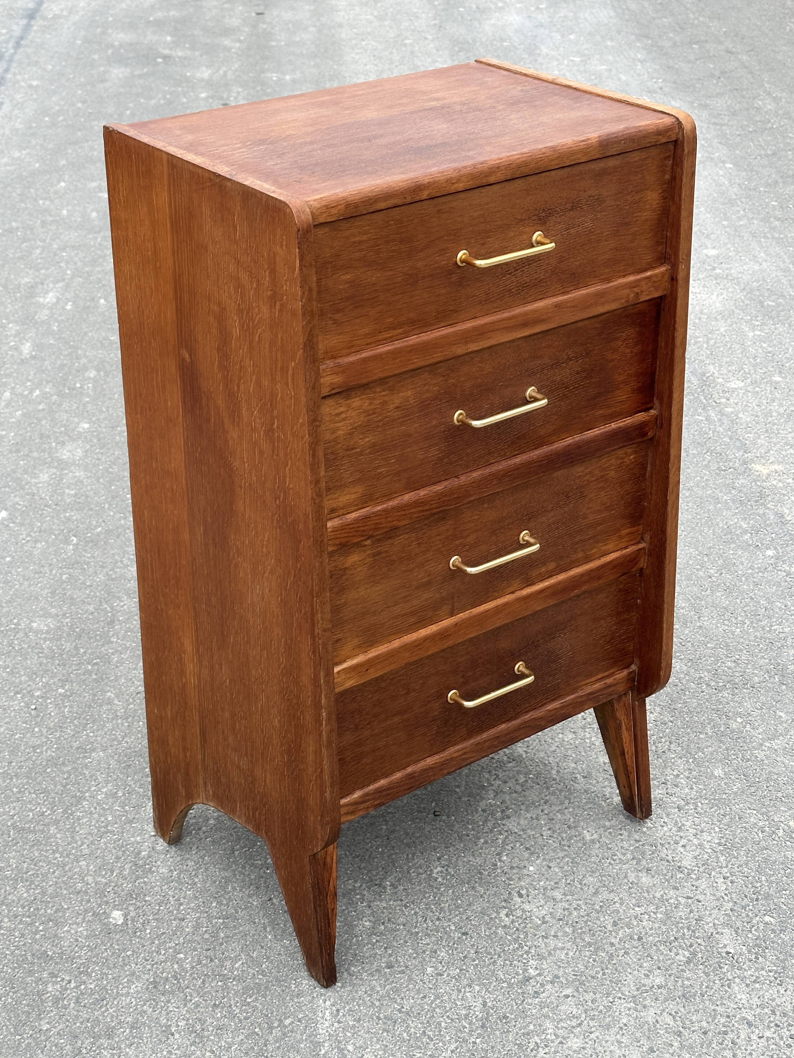 Commode chiffonnier vintage pieds compas design annees 60