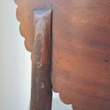 Pair of mahogany gondola chairs – Empire style – 20th century, restored