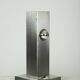 Brushed aluminum table lamp, France 1970s