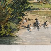 Aquarelle - Les lavandières, 1914