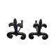 Pair of wrought iron andirons