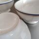 4 striped bowls in faience