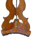 Large pair of late 18th/early 18th century painted wooden candlesticks, bases, tripods