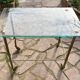 Vintage dessert table in glass and gold metal