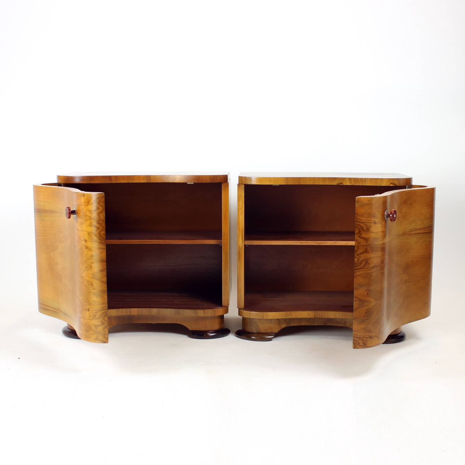 Art Deco Bedside Tables By Jindřich Halabala For Up Závody, 1930s