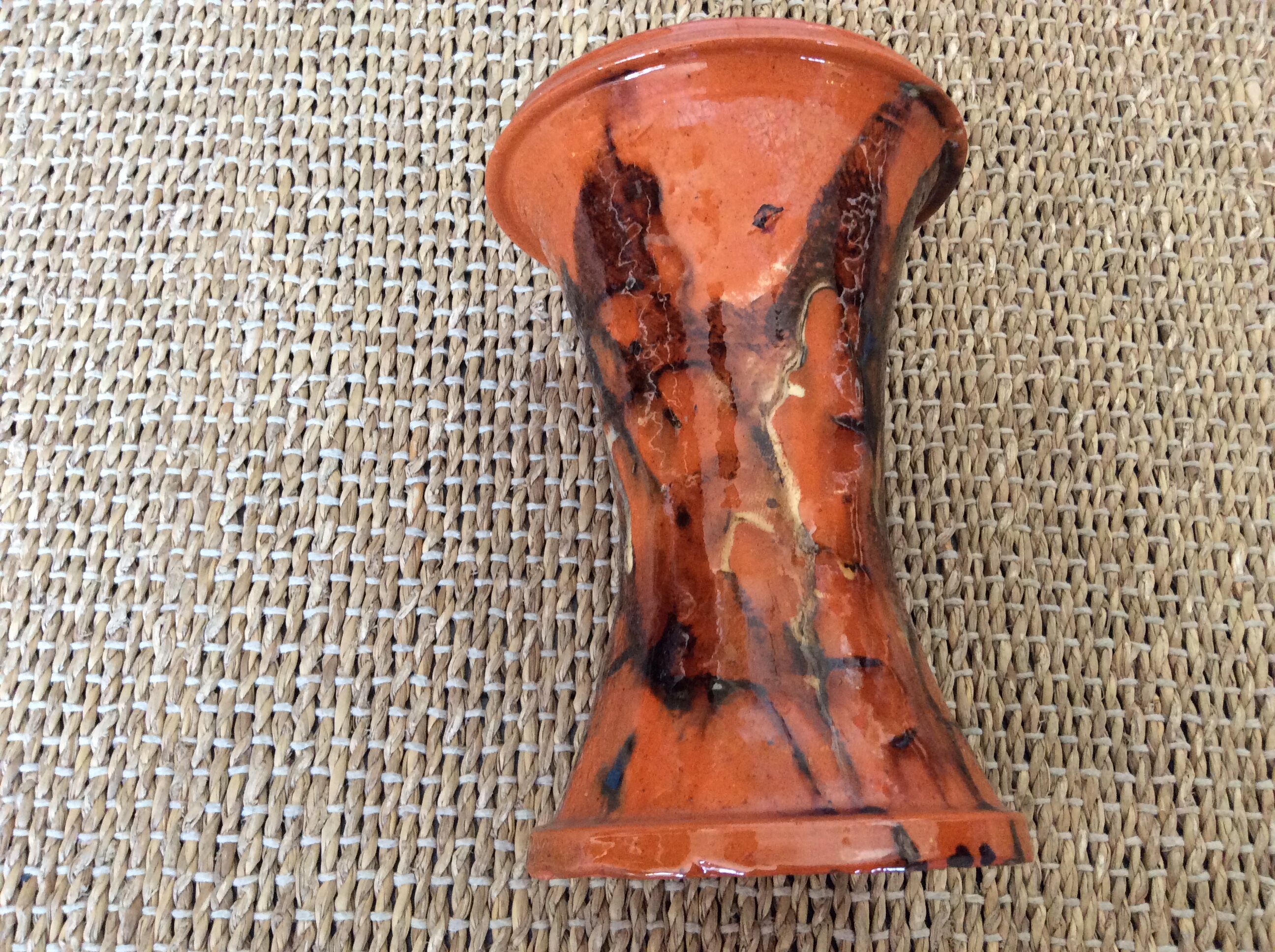 Glazed terracotta vase