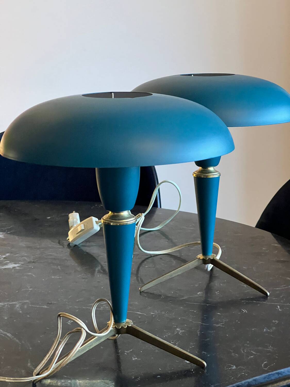 Pair of Louis Kalff Bijou lamps