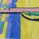 Handmade pure wool rug, size 2/3 m.