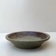 Bowl, hand-turned glazed stoneware catchall signed PY.