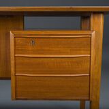 Danish Teak Desk by Peter Lovig Nielsen for Hedensted Mobelfabrik, 1960s
