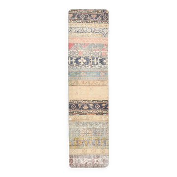 2x9 Multicolor Rustic Boho Vintage Runner Rug, 70x282 Cm
